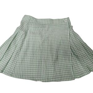 Elodie Plaid Wrap Skirt Women's Size S Green White NWT